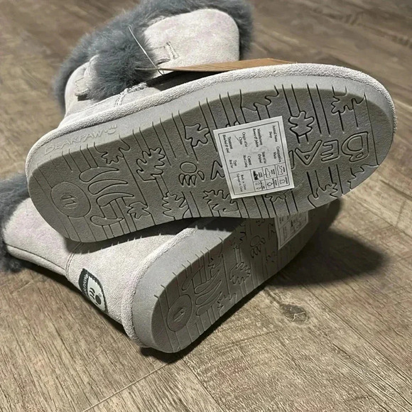 BEARPAW Betsy Gray Fog suede boot, wool blend, sheepskin,rain/stain repellent-11 - Picture 11 of 13